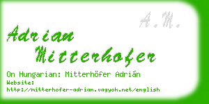 adrian mitterhofer business card