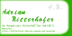 adrian mitterhofer business card